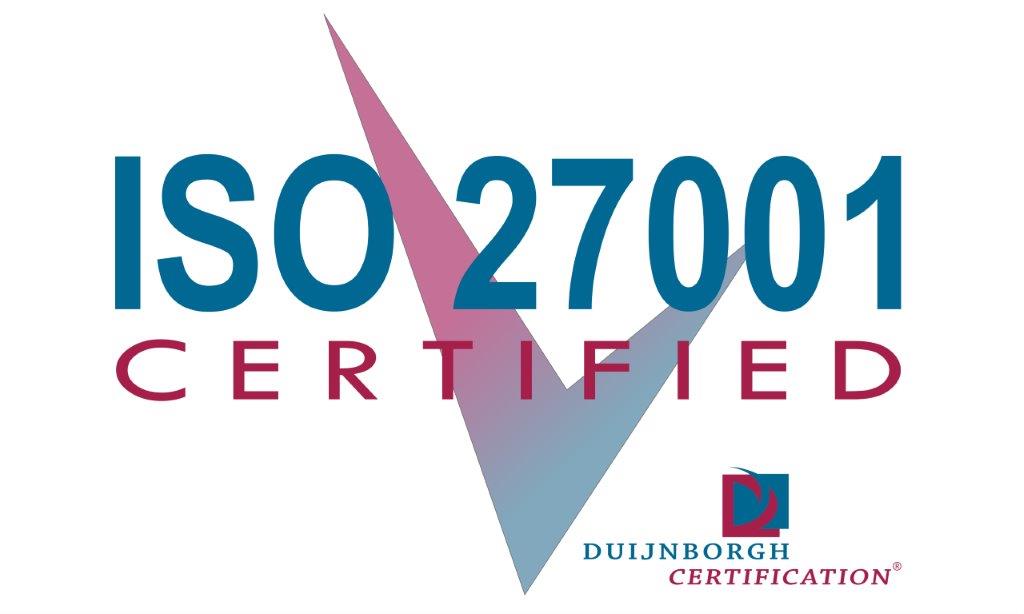 Certificaat van Duijborgh Certifications. De auditor voor ISO27001